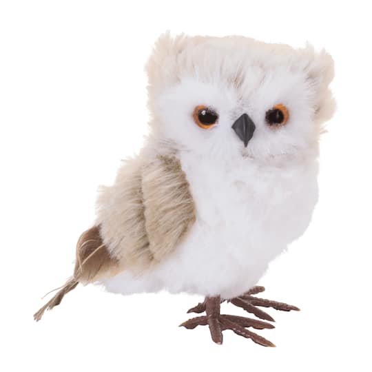 Melrose 4" Faux Fur Owls Shelf Sitter Set